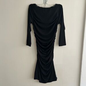 Susana Monaco‎ Black Long Sleeve ruched dress XS